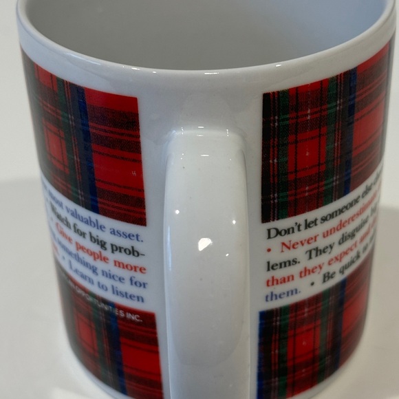 Plaid Mug Coffee Tea Vintage Home Decor Kitchen Drinkware Barware Christmas Gift - Picture 10 of 17